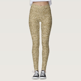 Faux Glitter Design Leggings