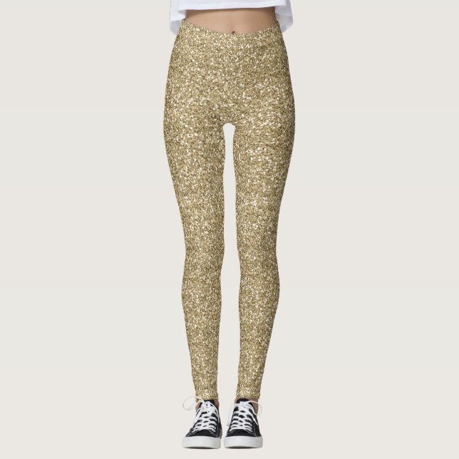 Faux Glitter Design Leggings (Framsida)