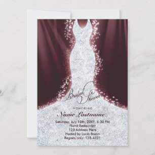 Faux Glitter Diamond Dress Möhippa Inbjudan