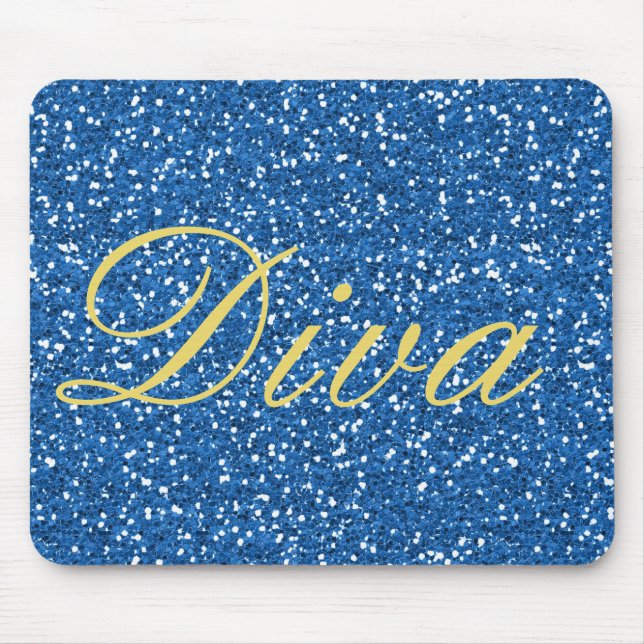 Faux Glitter Diva Design i Blue Musmatta (Framsidan)