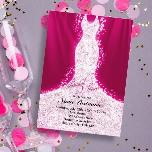 Faux Glitter Dress vid Rosa Möhippa Inbjudan (Skapare uppladdad)