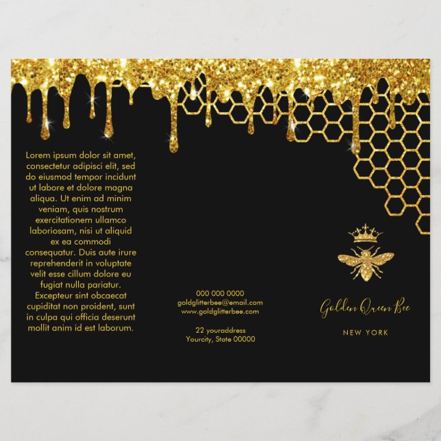 faux glitter drottbee brochure (Framsida)