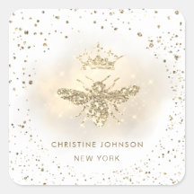 faux glitter drottbee logotyp