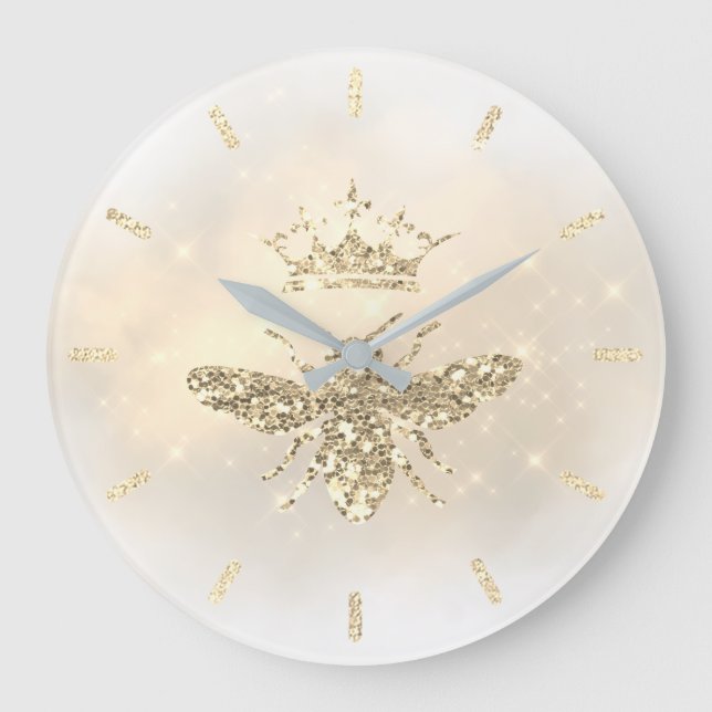 ・ faux glitter drottning bees utformning stor klocka (Framsida)