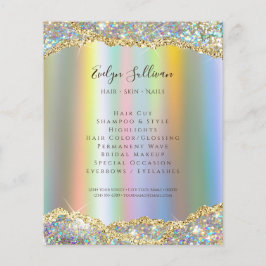 Faux glitter-folierappor flygblad