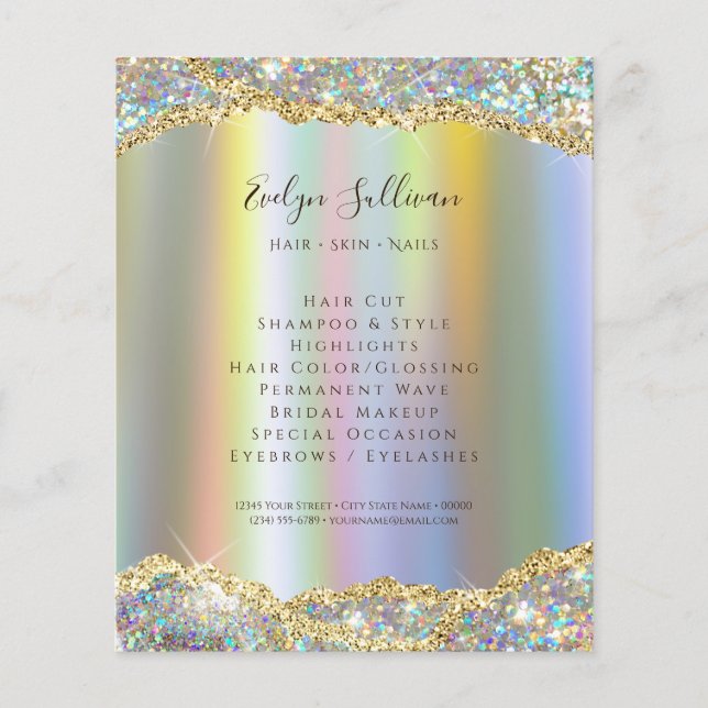 Faux glitter-folierappor flygblad (Framsidan)
