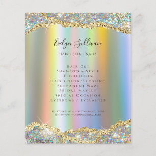 Faux glitter-folierappor flygblad
