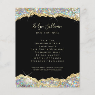 Faux glitter guld-sekvinflygare flygblad