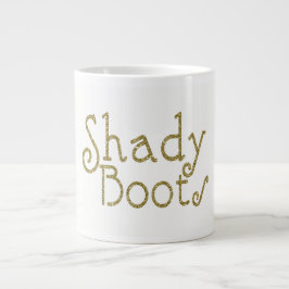 Faux Glitter Guld Shady Boots Jumbo Mugg