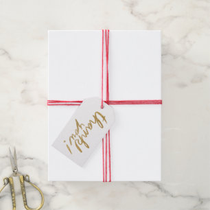 Faux Glitter Handwrite White Tack Gift Märkres Presentetikett