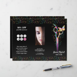 faux glitter hårstylist brochure