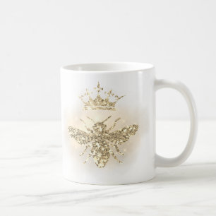 Faux glitter honey drottbee kaffemugg