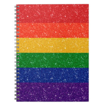 Faux Glitter LGBTQ Pride Rainbow Flagga