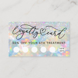 faux glitter opal loyalty-kort visitkort