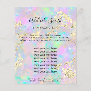 Faux glitter opal Mineraldesignflygare Flygblad