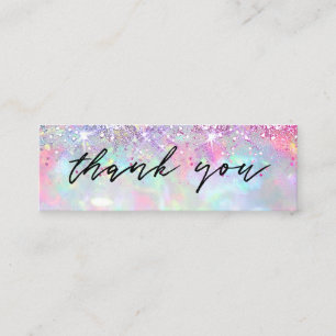 faux glitter opal mini affärskort visitkort