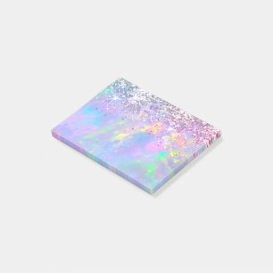 faux glitter opal post-it block