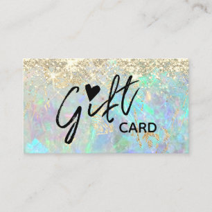 Faux glitter opal struktur-presentkort visitkort