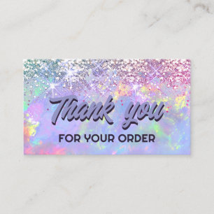 faux glitter opal-tack till affärskortet visitkort