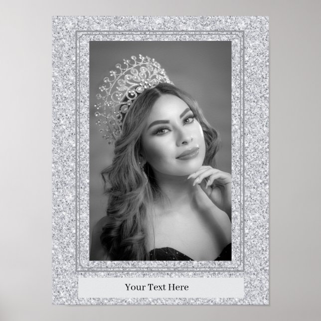 Faux Glitter Personal Portrait Poster (Framsidan)