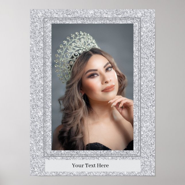 Faux Glitter Personal Portrait Poster (Framsidan)