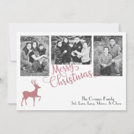 Faux Glitter Ro Guld julrenar Julkort