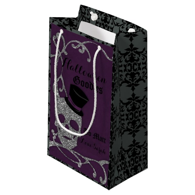 Faux Glitter Skull Bra Bag (Framsidan Vinklad)