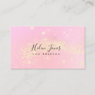 Faux glitter stjärnornas rosa visitkort