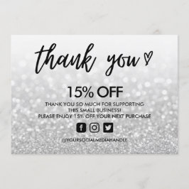 Faux Glitter Tack Heart Media Insert Inbjudningar