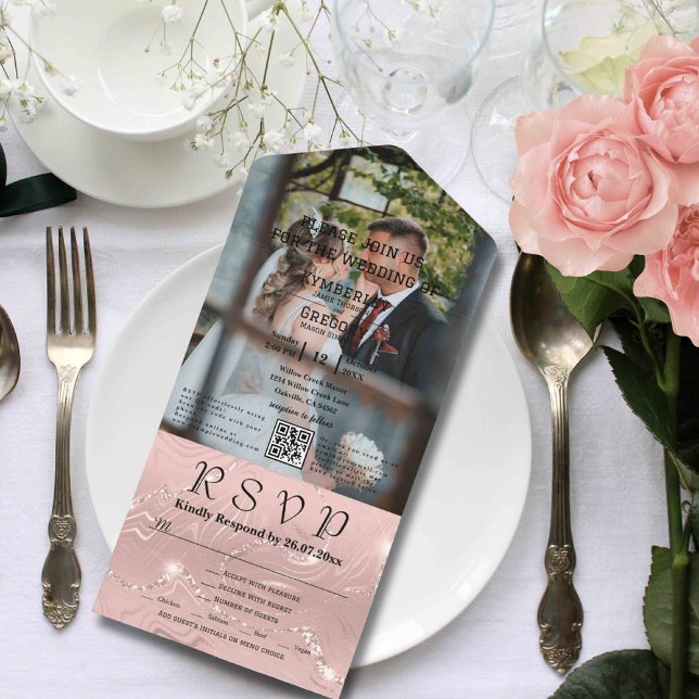 Faux Gnistra Shimmer Rosa Silver Photo QR-kod (Skapare uppladdad)