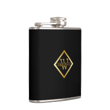Faux Gold Axis Monogram – Black & Gold