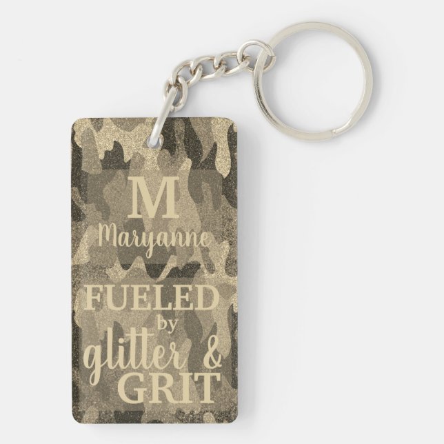 Faux Gold Camouflage Glitter Metallic Camo Name (Baksidan)