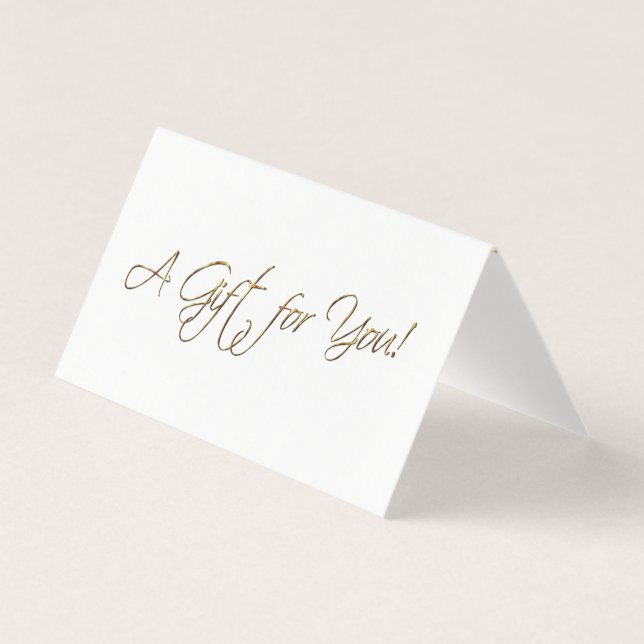 Faux Gold Foil - A Gift for you Kort (Framsida)