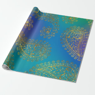 Faux Gold Foil Arabian Bollywood Presentpapper