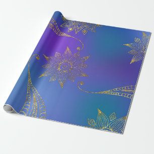 Faux Gold Foil Arabian Bollywood Presentpapper