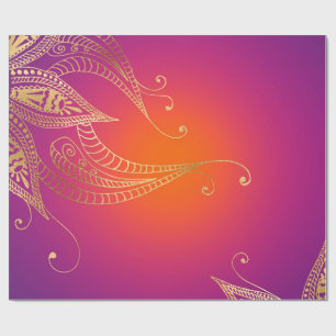 Faux Gold Foil Arabian Bollywood Presentpapper