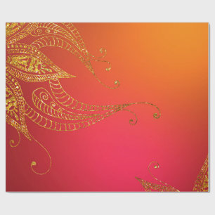 Faux Gold Foil Arabian Bollywood Presentpapper