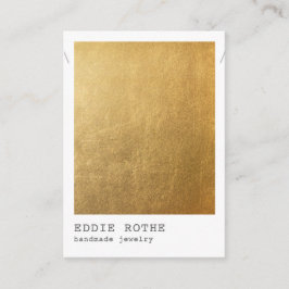 Faux Gold Foil Background Necklace Visning Visitkort