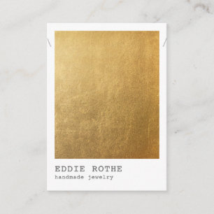 Faux Gold Foil Background Necklace Visning Visitkort