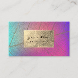 Faux Gold Foil Botanical Beauty Studio Ombre Rosa Visitkort