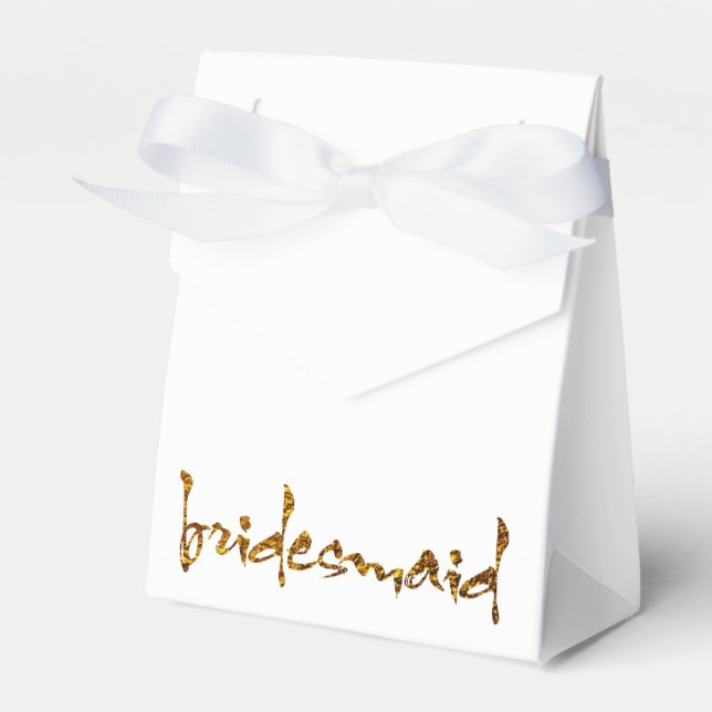Faux Gold Foil Bridesmaid Presentaskar (Framsidan Sidan)