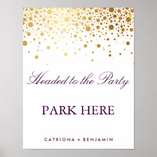 Faux Gold Foil Bröllop Poster ANPASSNINGSBAR
