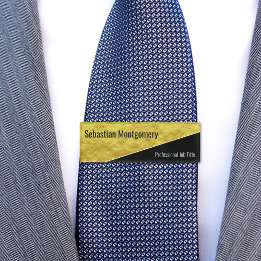 Faux Gold Foil Geometric Professionell Namn bricka