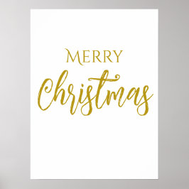 Faux-Gold Foil God jul Chic Poster