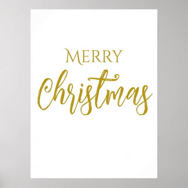 Faux-Gold Foil God jul Chic Poster (Framsidan)