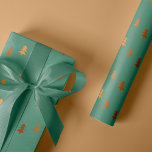 Faux Gold Foil Gräs Träd Mönster jul Sage Presentpapper<br><div class="desc">Elegant chic guld metallic gräs träd godtyckligt mönster på en grönt (utbytbar) med slätt ljus som skapar en enkel,  lätt,  glam- och julklapp som är papper.</div>