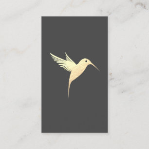 Faux Gold Foil Humming Bird Affärskort Visitkort