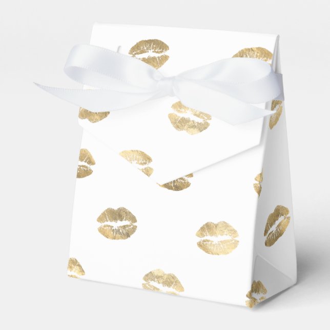 Faux Gold Foil Lipstick Favoritbox Presentaskar (Framsidan Sidan)
