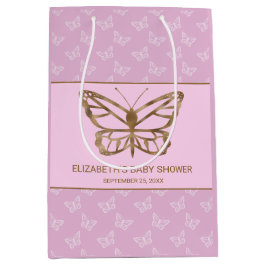 Faux Gold Foil look Butterfly - Lila Baby Shower