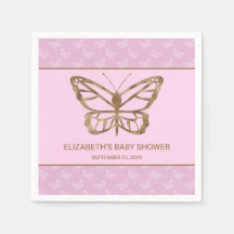 Faux Gold Foil look Butterfly - Lila Baby Shower
